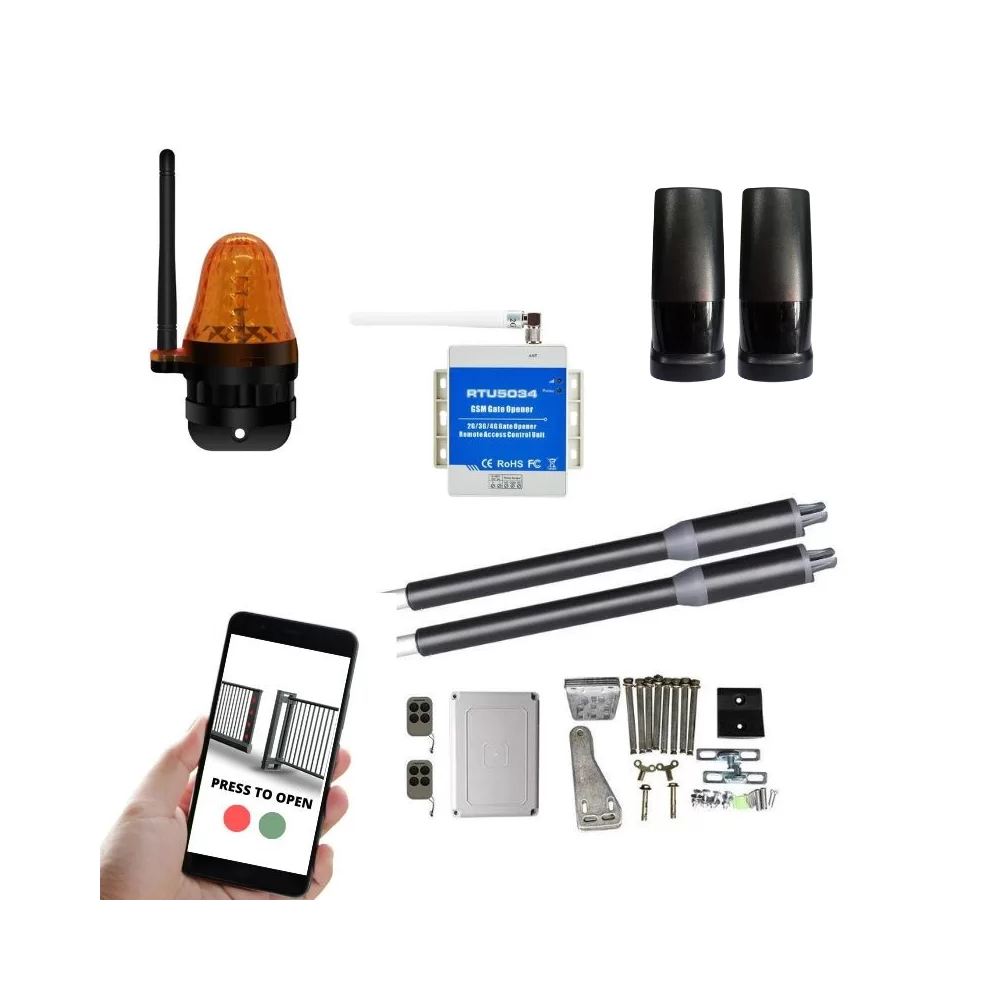 D-FORCE PKM-C01 GSM STANDARD varstomų vartų automatikos komplektas – visos dalys ir valdymas telefonu