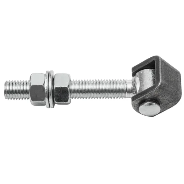 Reguliuojamas vartų vyris M16 su cinkuotu 130 mm varžtu ir veržlėmis